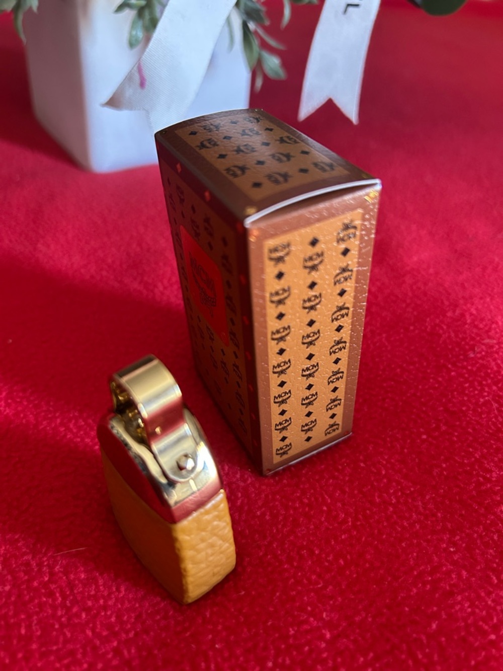 MCM Gold and Yellow Mini Eau de Parfum with Leather Keychain Bottle - Picture 6 of 12